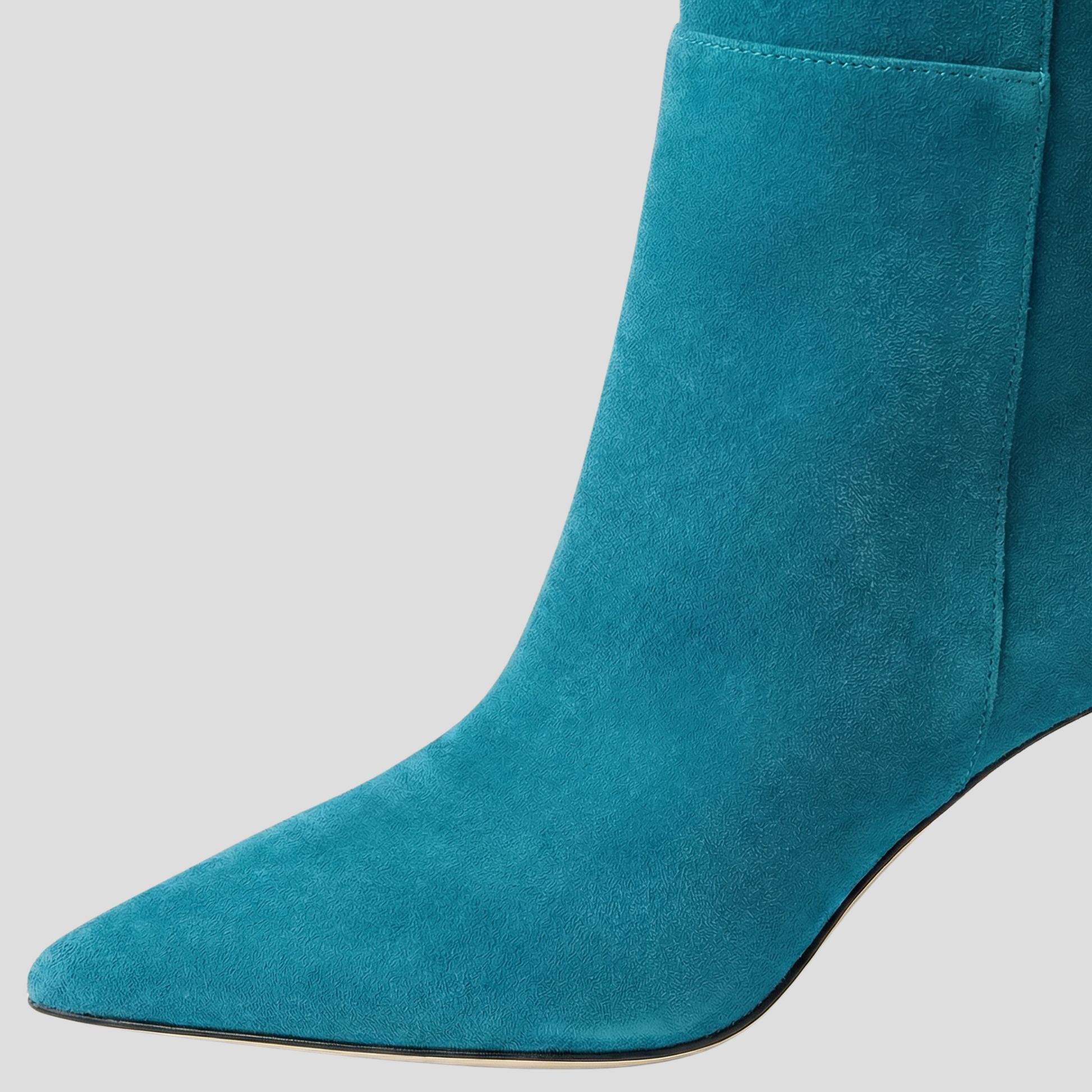 Women's knee-high stiletto heel boots shown in multiple colors