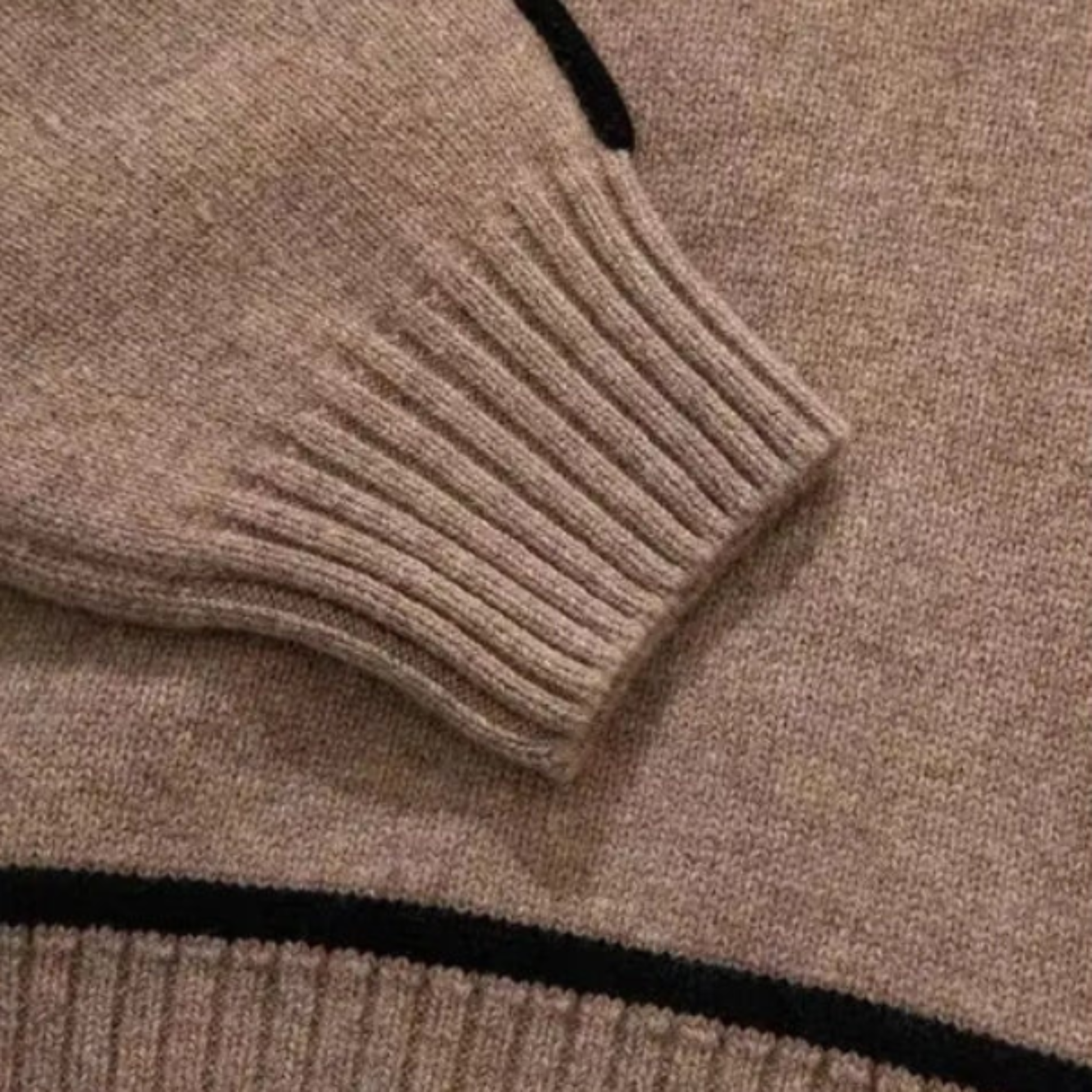 Women's high neck long sleeve sweater with a clean, structured silhouette