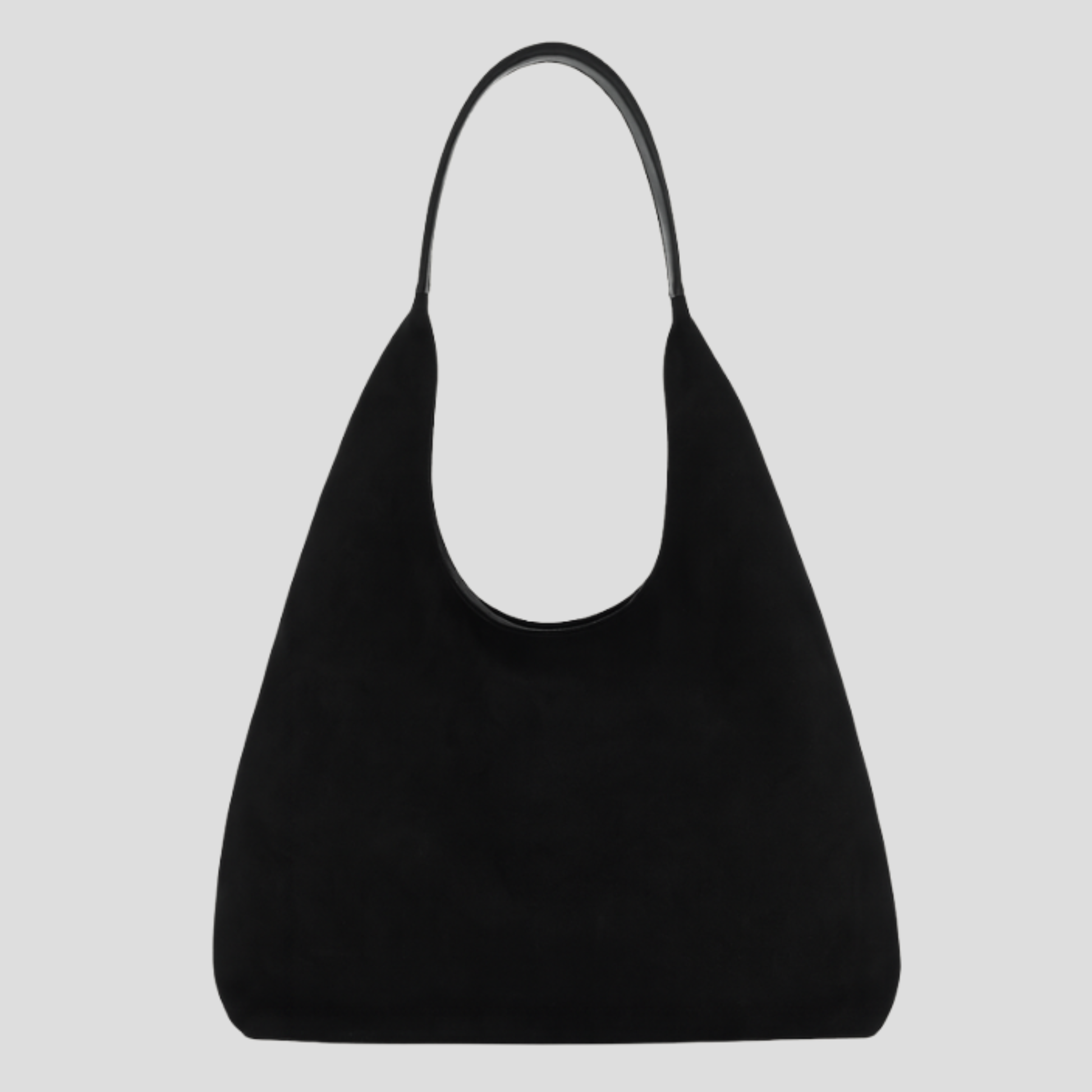 Softly shaped women's shoulder bag with rounded design and clean minimal silhouette