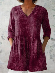Aria | Morning Glory V-Neck Shirt