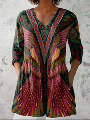 Ruby | Tropical Bird V-Neck Shirt