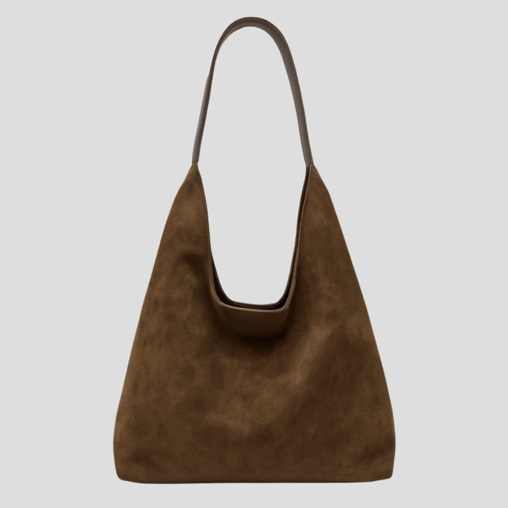 Softly shaped women's shoulder bag with rounded design and clean minimal silhouette