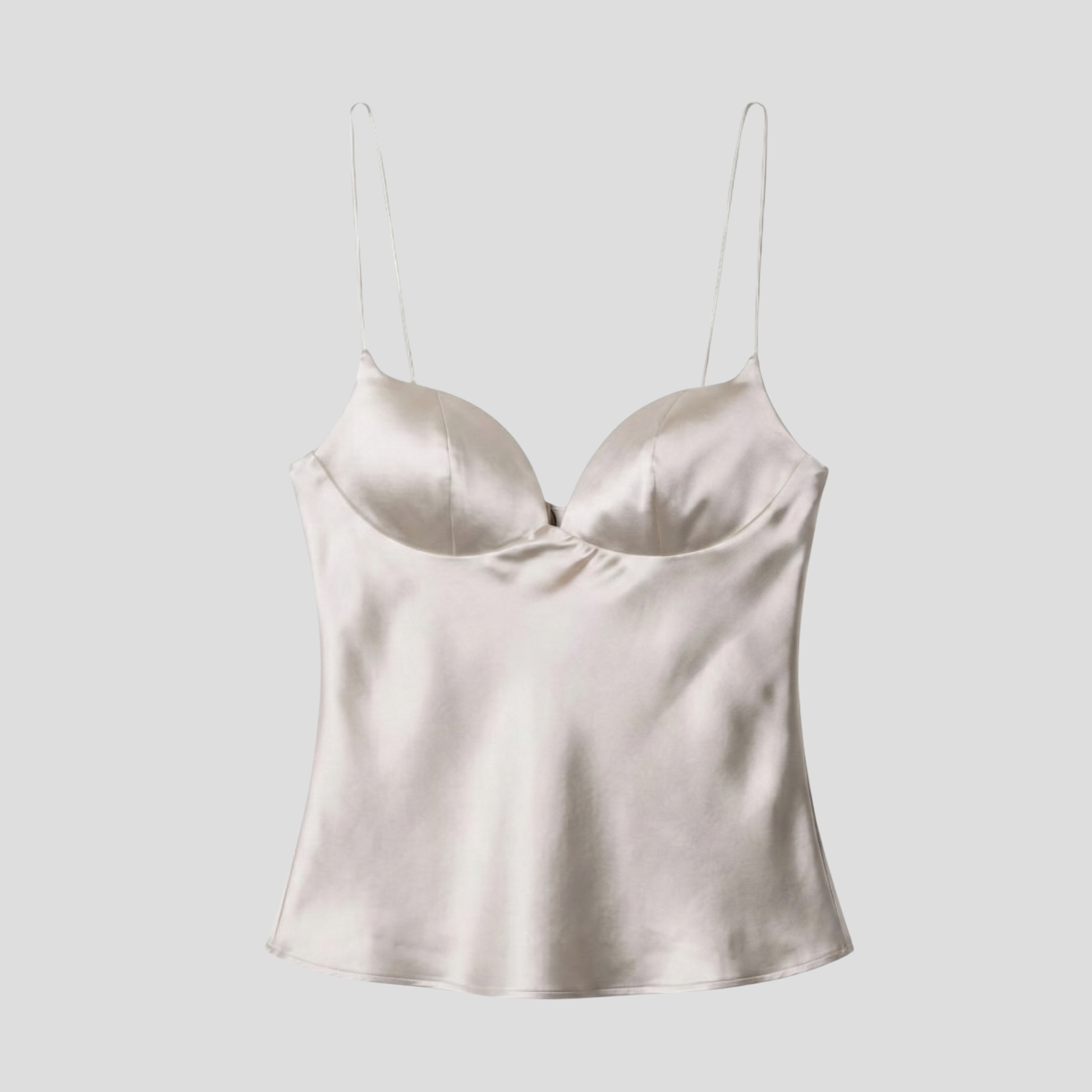 Women's fitted bustier top with spaghetti straps and defined neckline in black and white