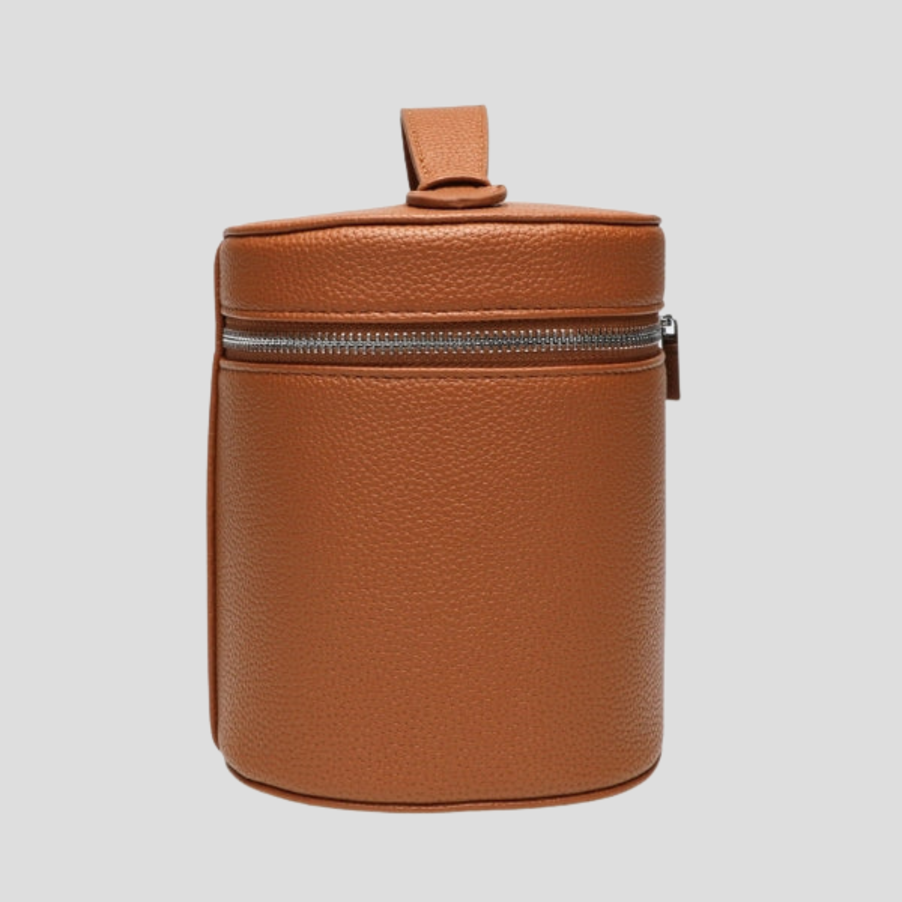 Box-shape women's vanity case with zip closure in assorted colors
