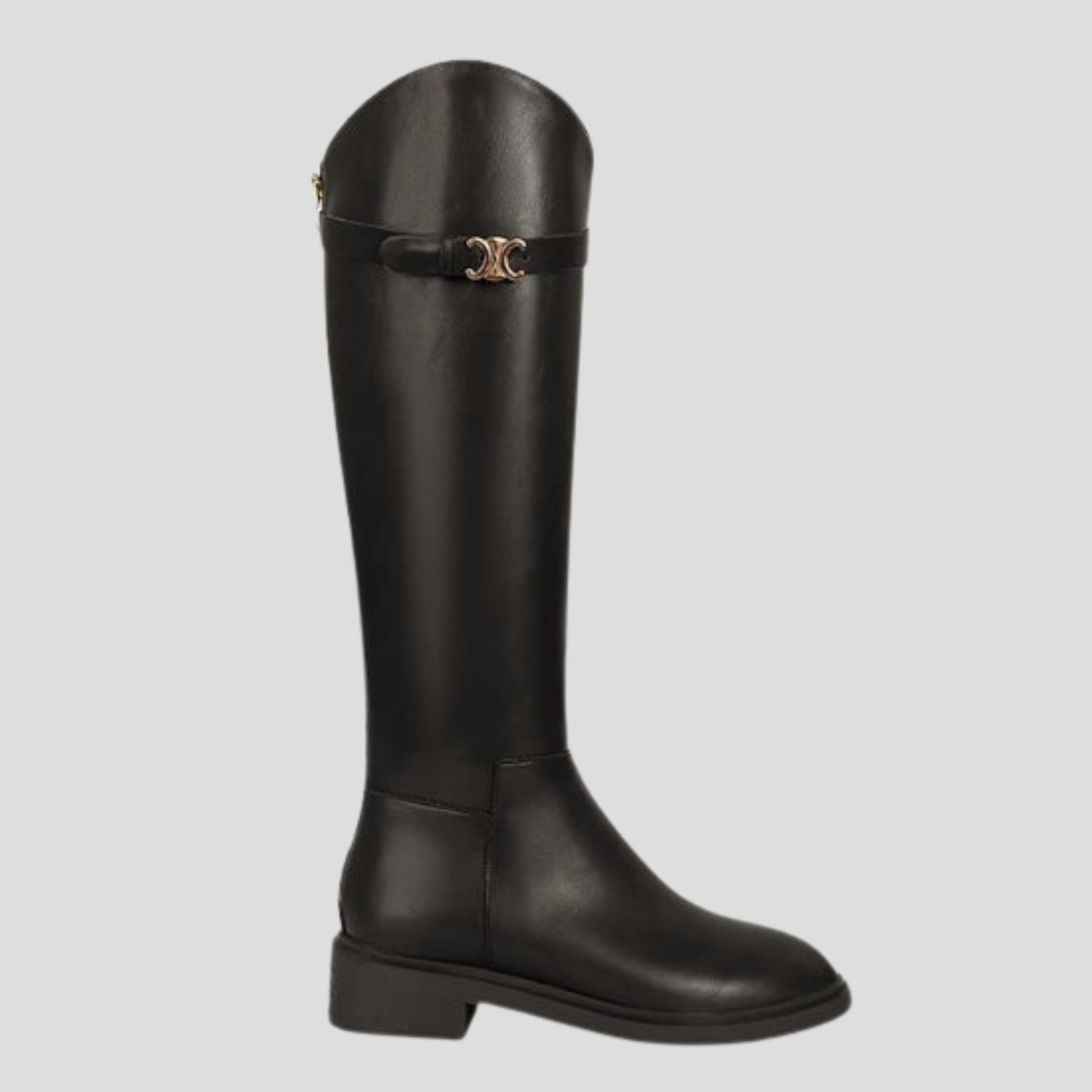 Women's tall structured shaft boots with clean vertical profile in black and brown
