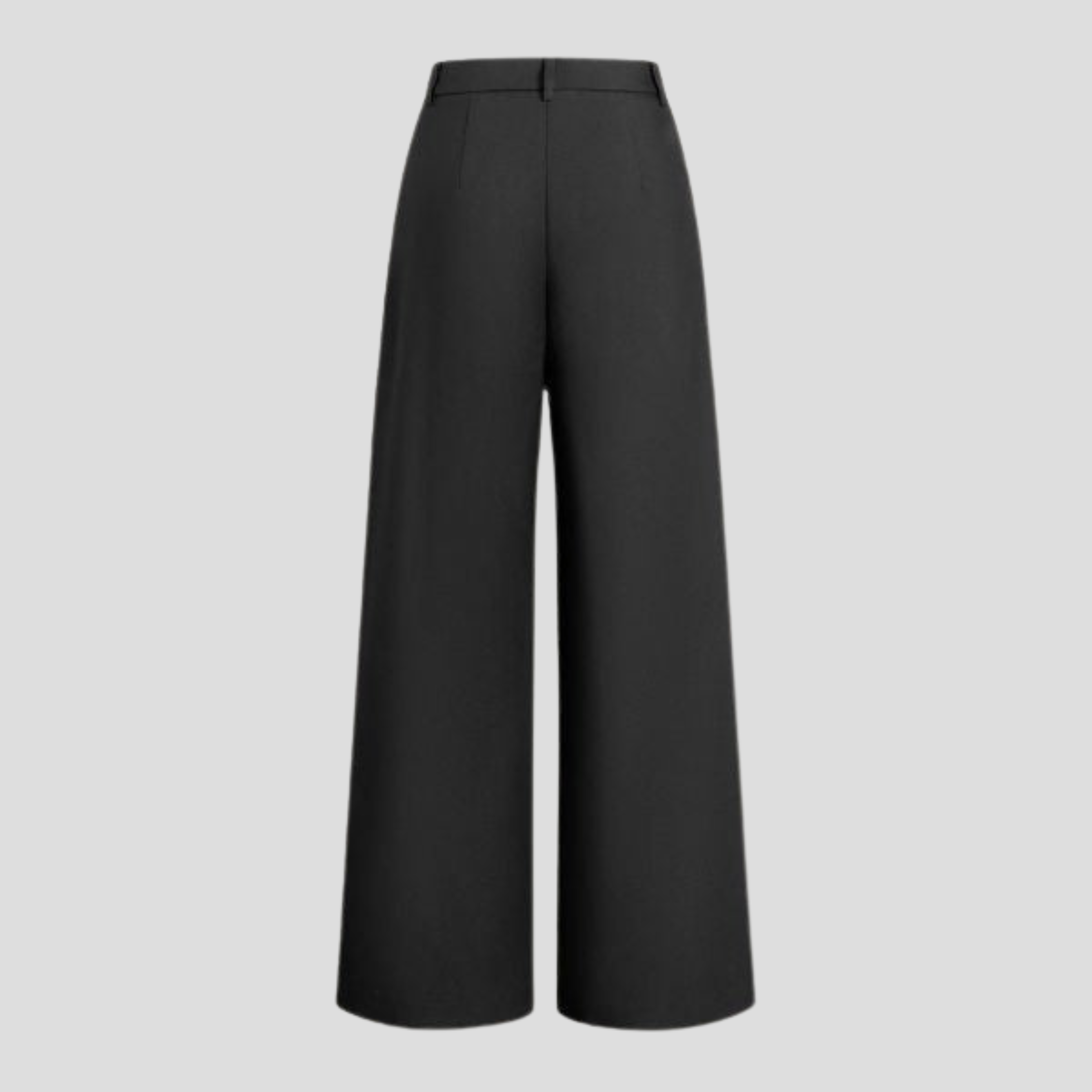 Women's high-waist wide-leg trousers shown in black and white