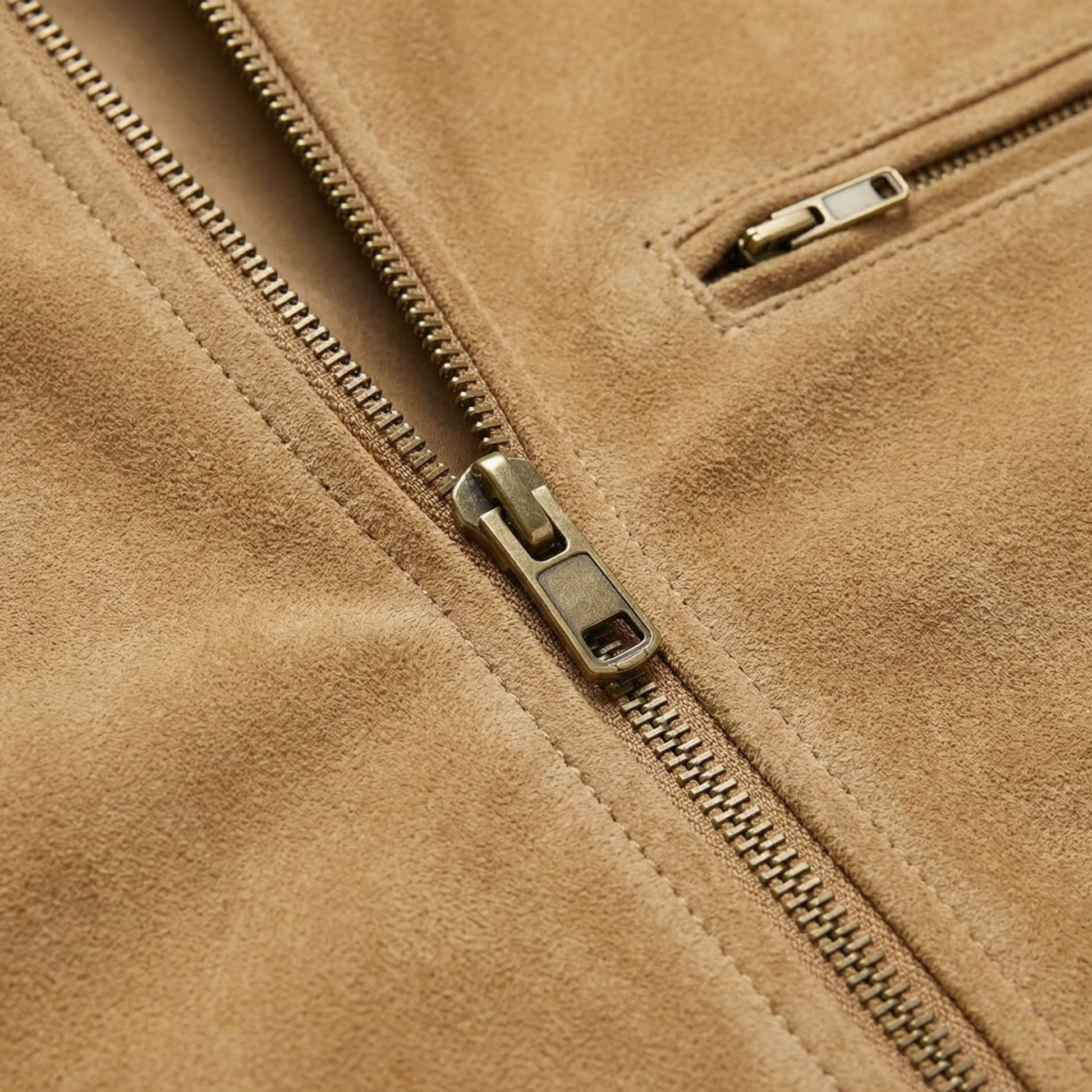 Beige cropped women's jacket with stand collar for everyday wear