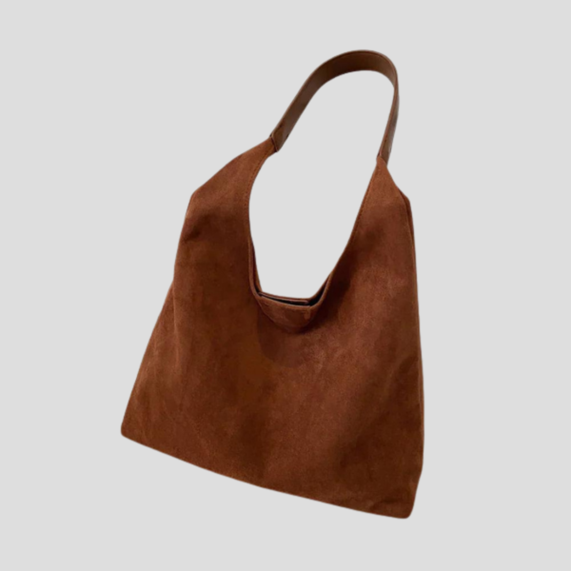 Softly shaped women's shoulder bag with rounded design and clean minimal silhouette