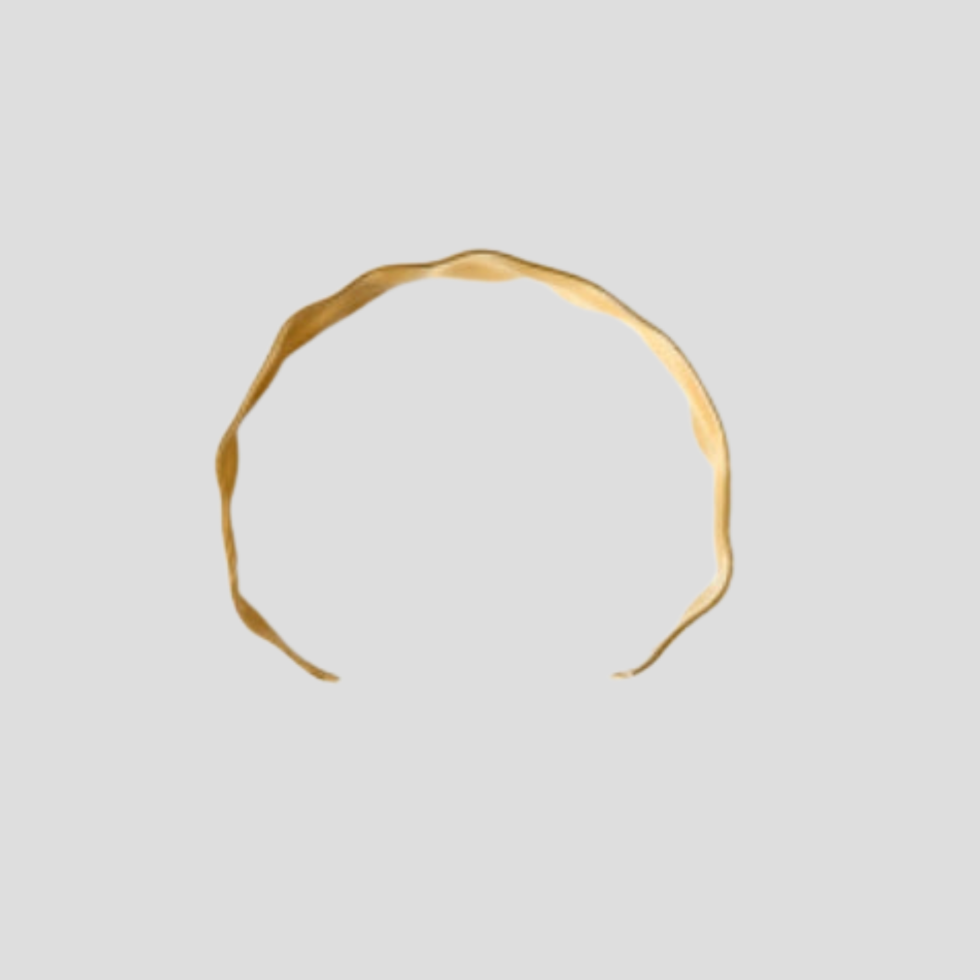 Gold-tone hammered open cuff bracelet for women with textured surface