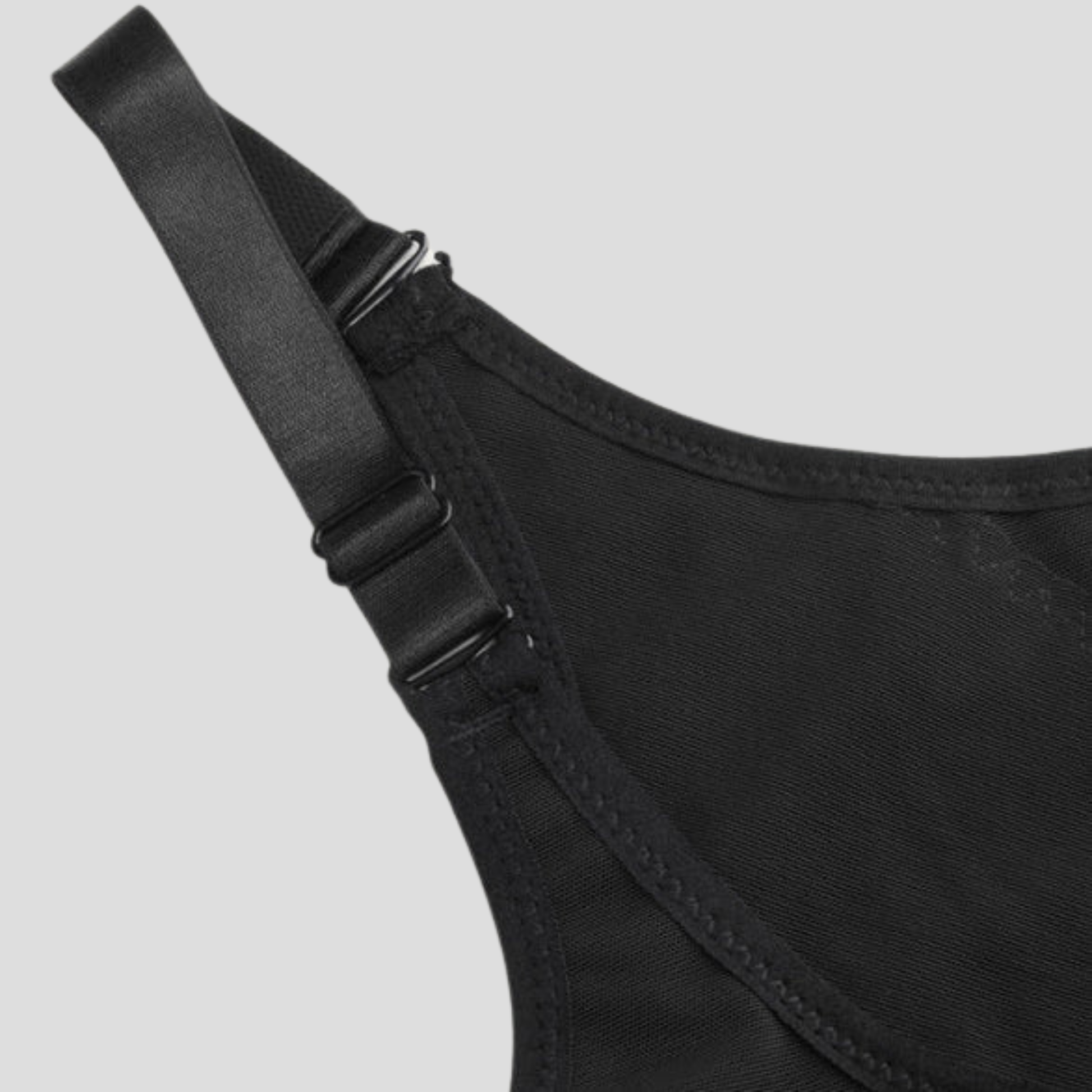 Women's zip-front shaping vest with panelled silhouette in black and beige