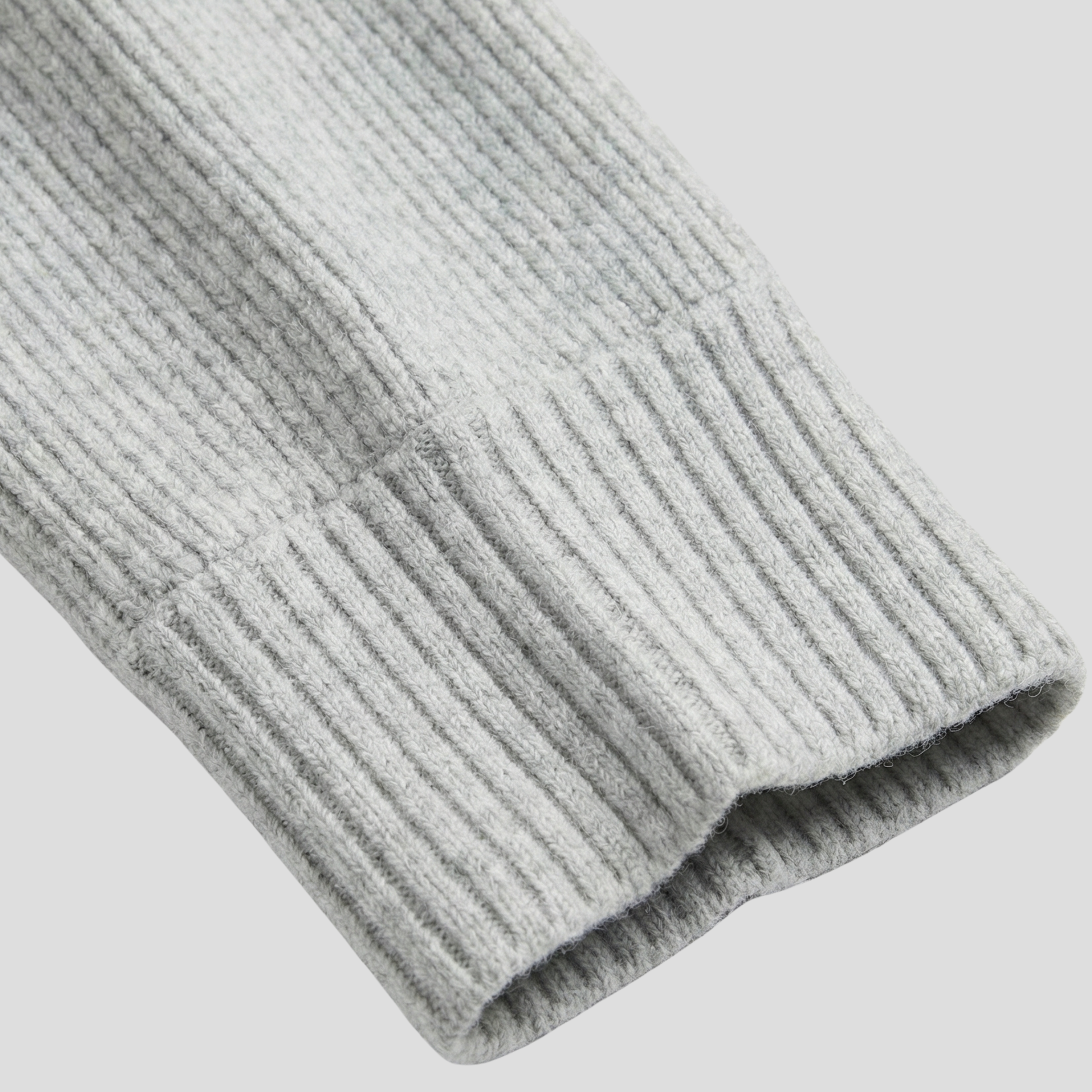 Women's zip-front relaxed cardigan shown in brown, beige and grey