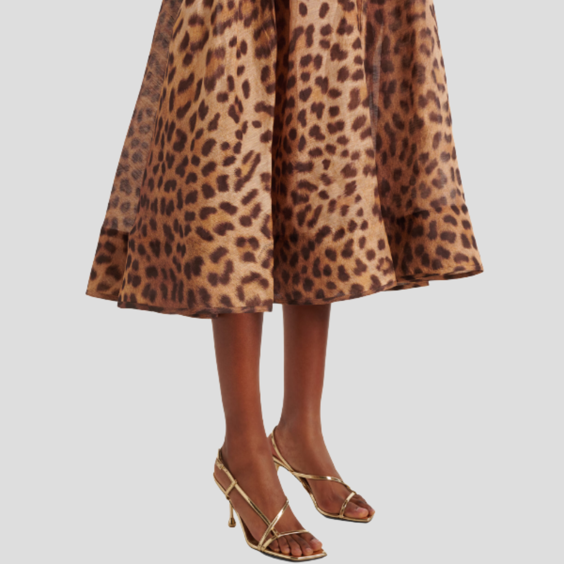 Brown midi dress with corset bodice and defined waist for evening wear