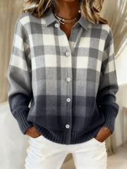 Tatum | Checked Hoodie Blouse