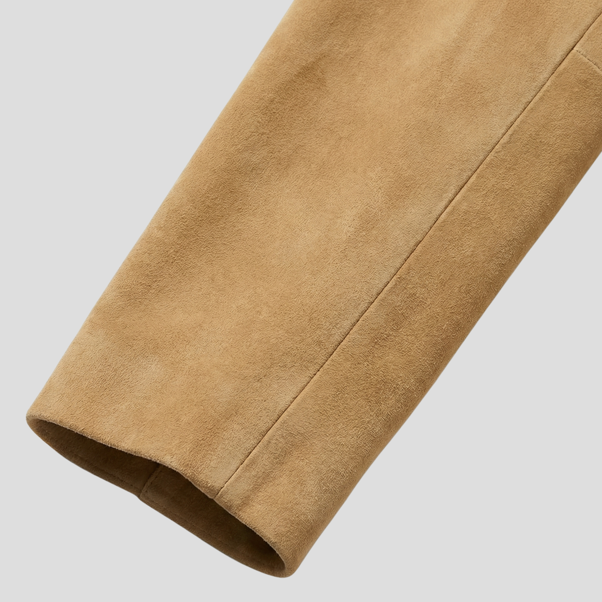 Beige cropped women's jacket with stand collar for everyday wear