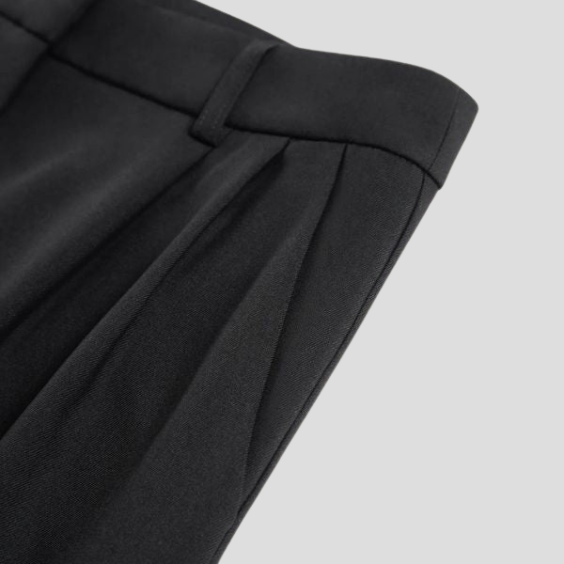 Women's high-waist wide-leg trousers shown in black and white