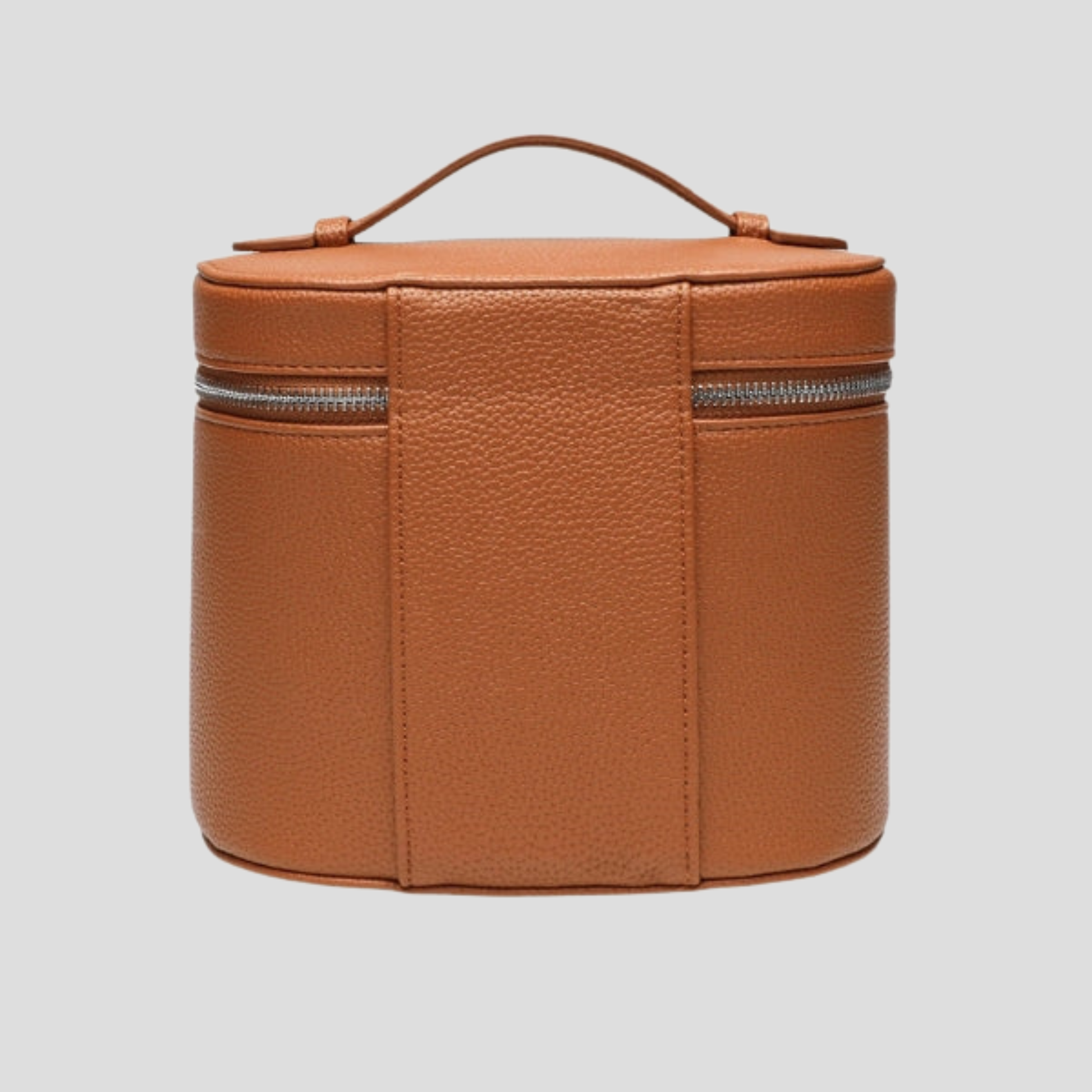 Box-shape women's vanity case with zip closure in assorted colors
