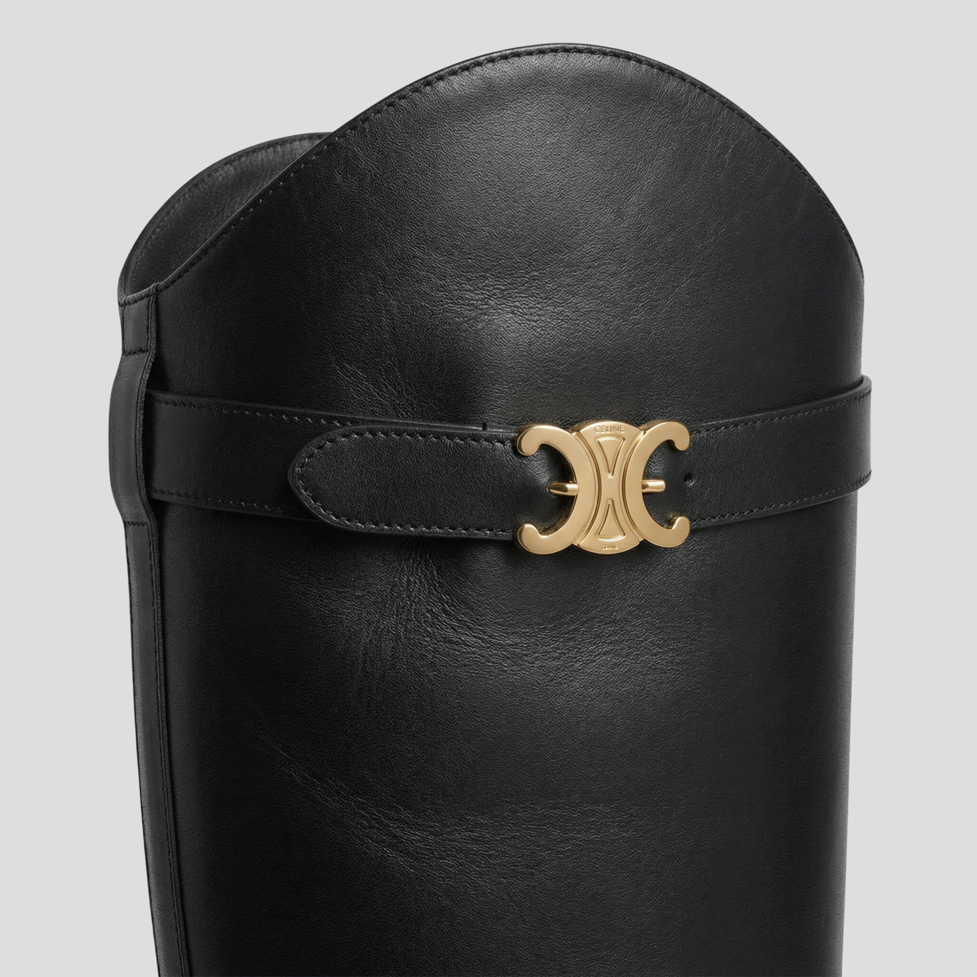 Women's tall structured shaft boots with clean vertical profile in black and brown