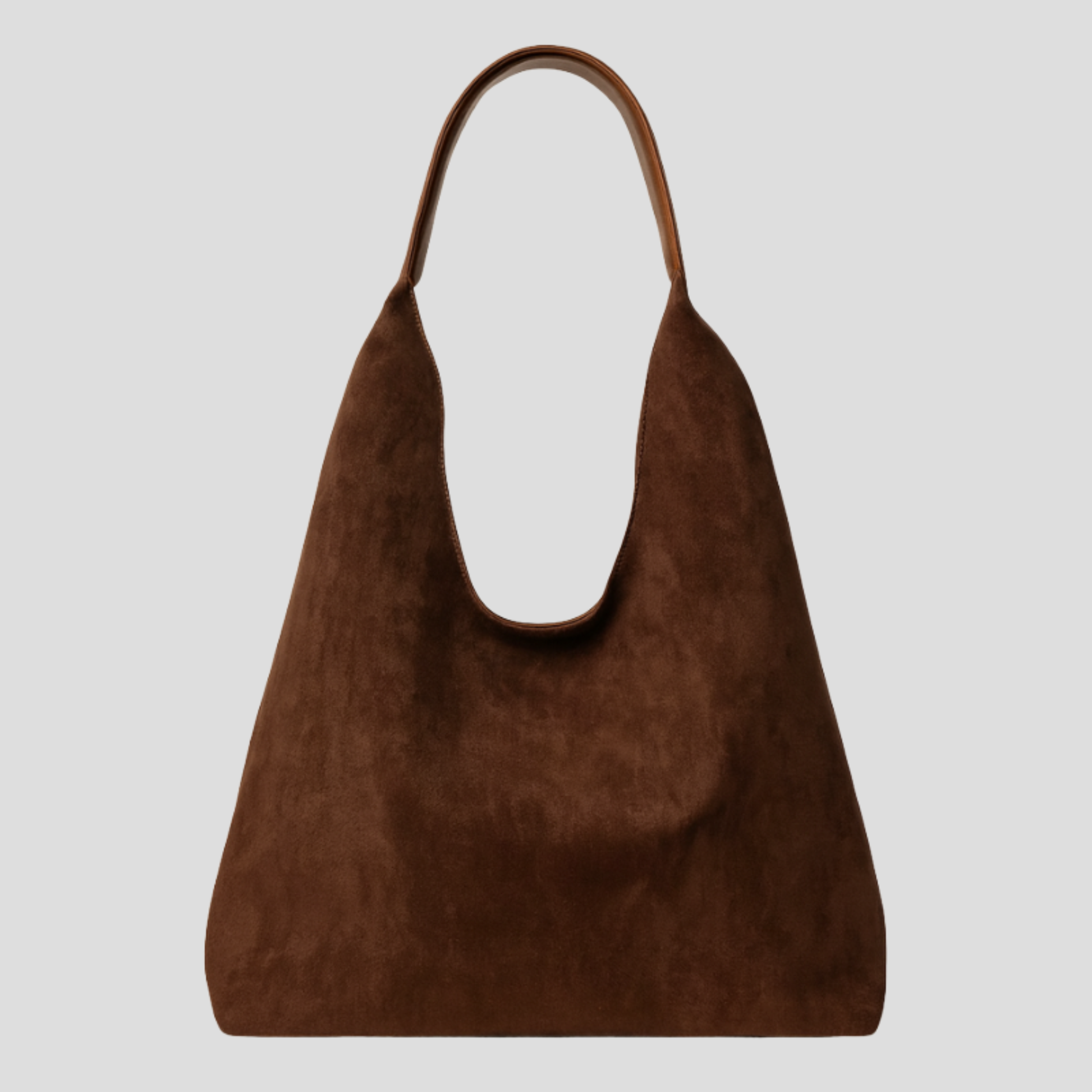 Softly shaped women's shoulder bag with rounded design and clean minimal silhouette
