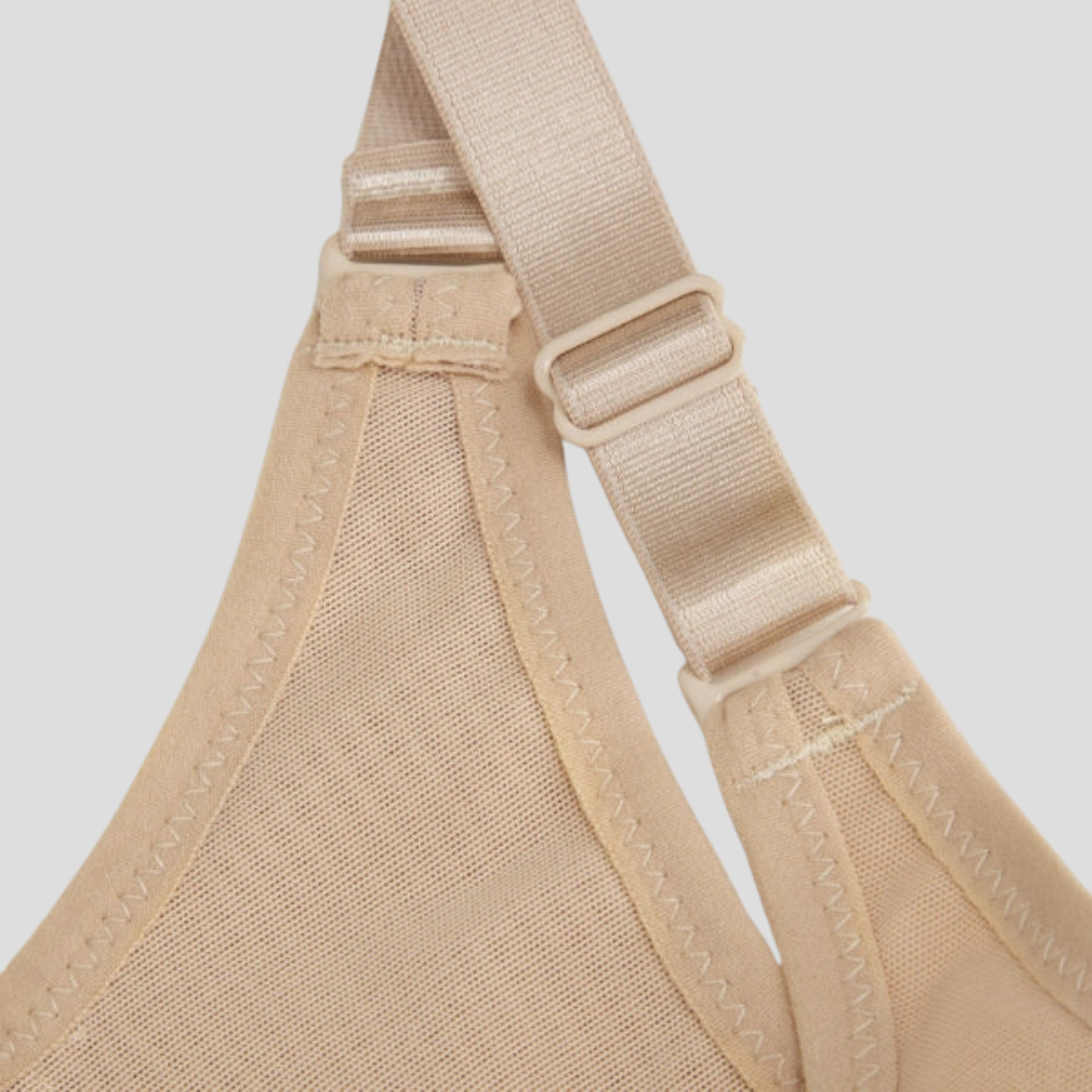 Women's zip-front shaping vest with panelled silhouette in black and beige
