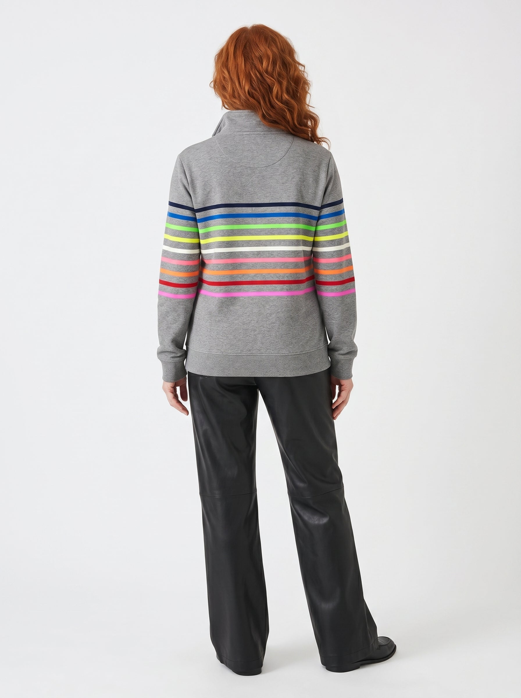 AOIFE | STRIPED ZIP-NECK EVERYDAY JUMPER