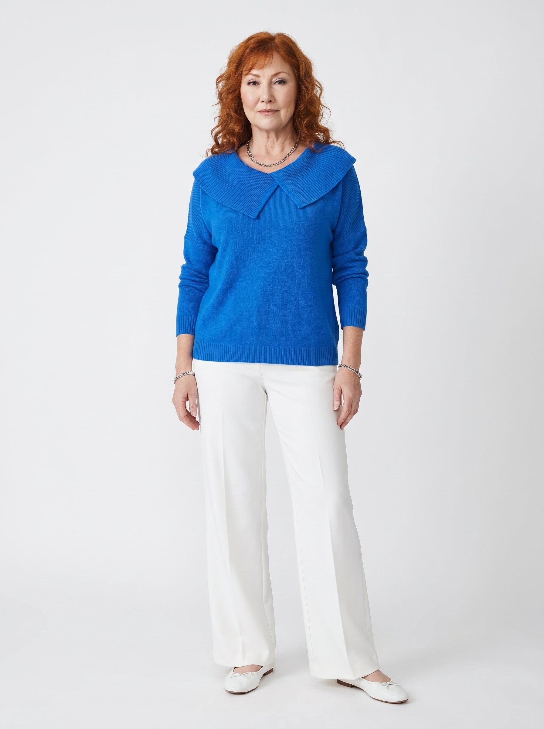 DAMHNAIT | SOFT COLLAR KNIT PULLOVER