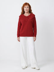 DAMHNAIT | SOFT COLLAR KNIT PULLOVER