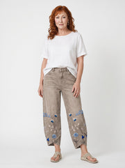 FÍODHNA | EMBROIDERED RELAXED ARTISAN TROUSERS