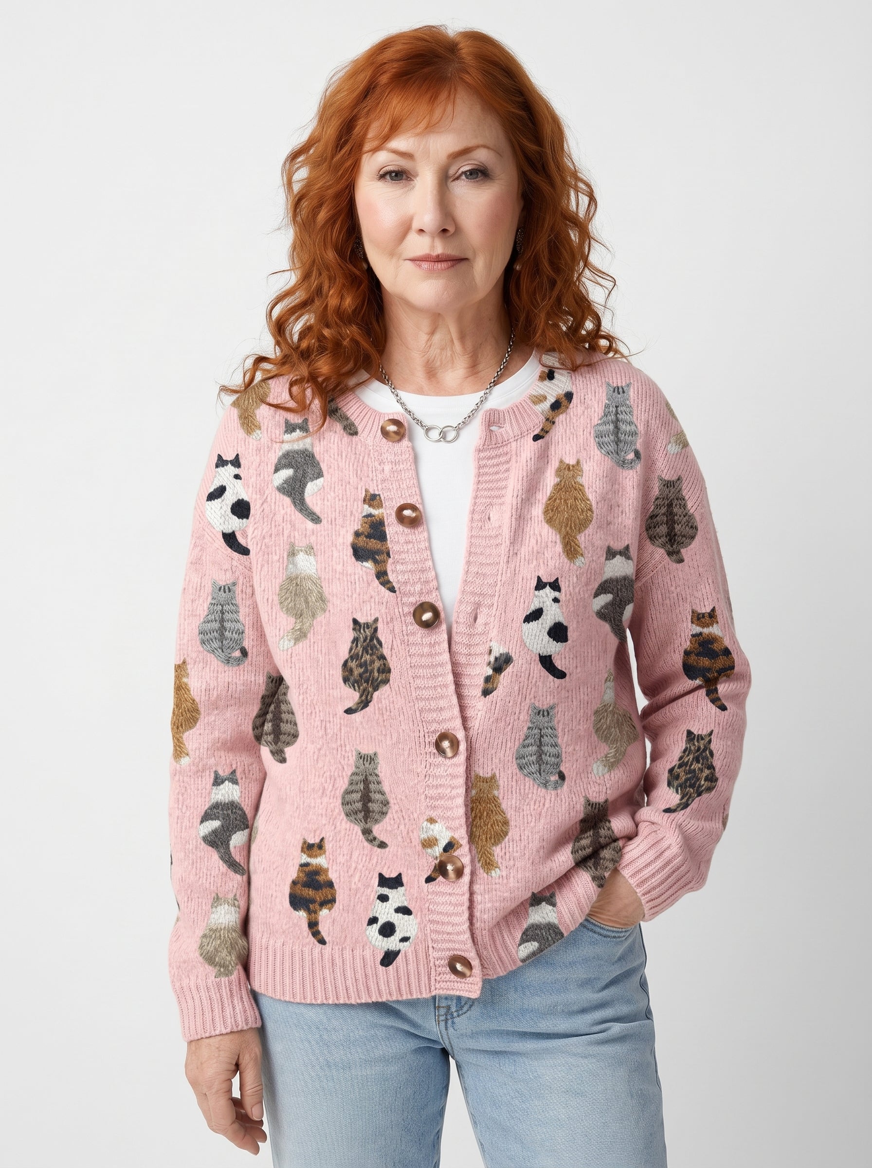 RÍONA | THE CAT PRINT CARDIGAN
