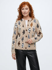 RÍONA | THE CAT PRINT CARDIGAN
